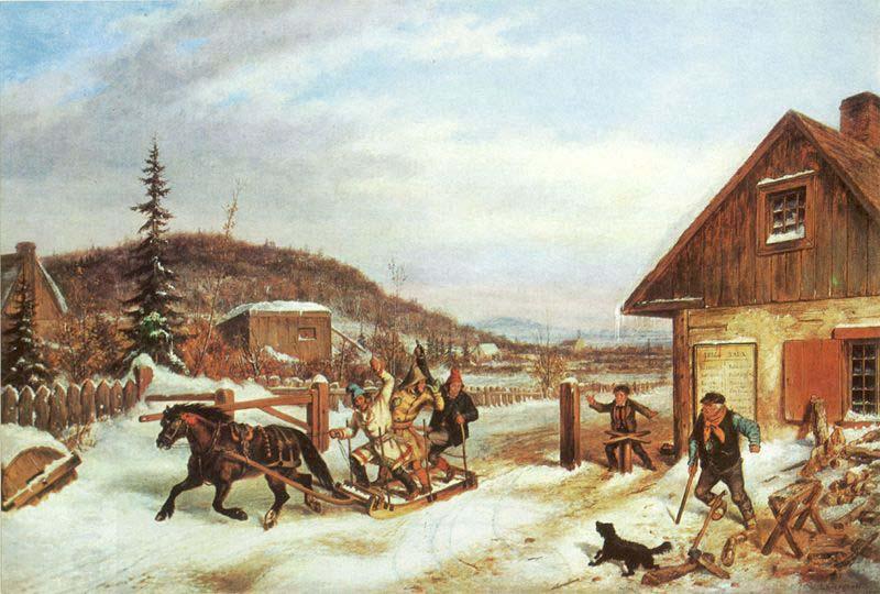 Cornelius Krieghoff The Toll Gate, oil painting picture